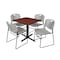 Cain Cain Square Table & Chair Set, Wood, Metal, Polypropylene Top TB3030CH44GY - alternate 1